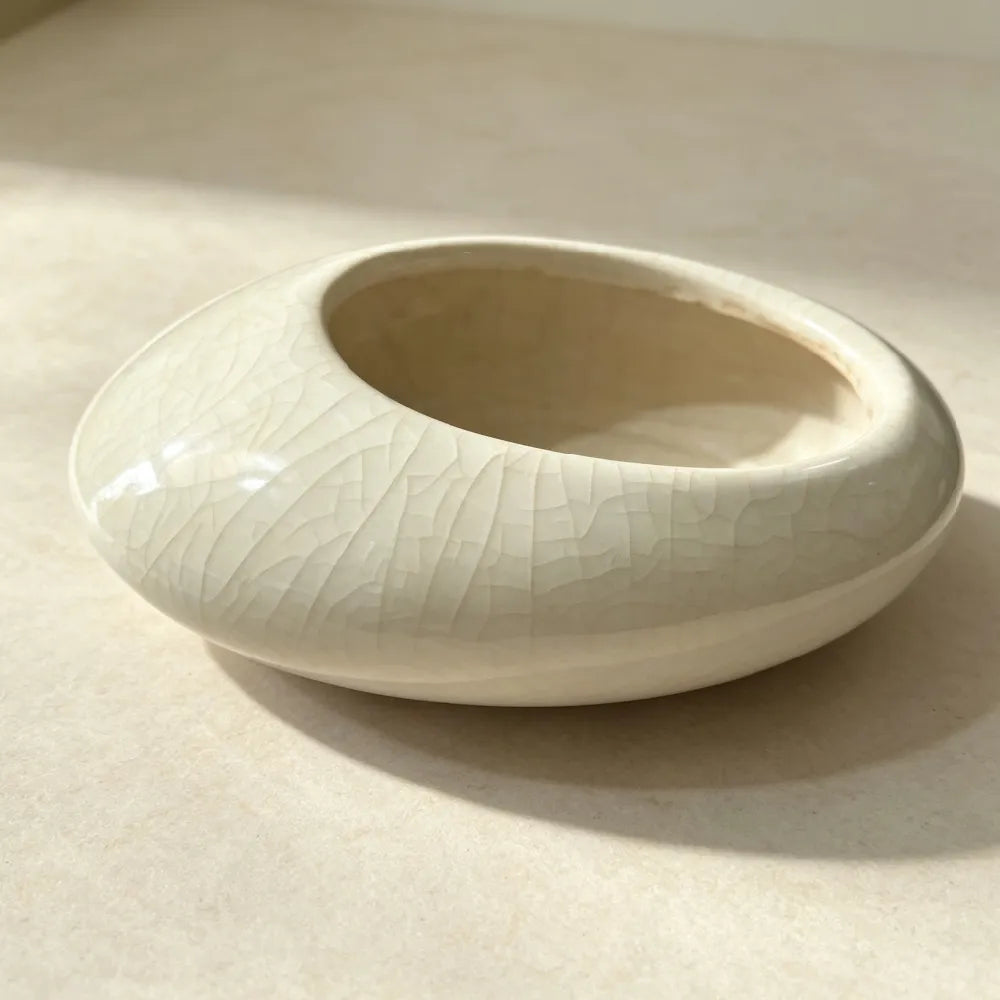 Shallow Wide Ceramic Planter