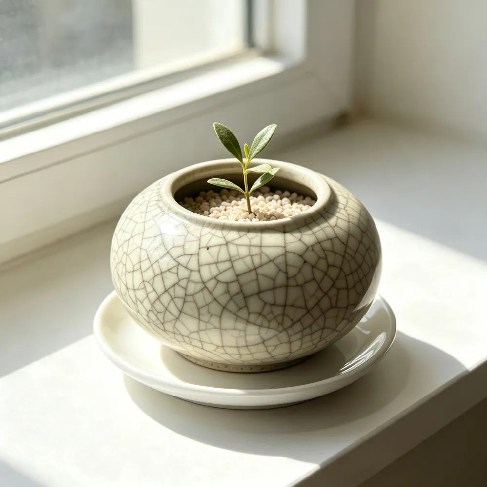 Low Profile Ceramic Planter - 3''
