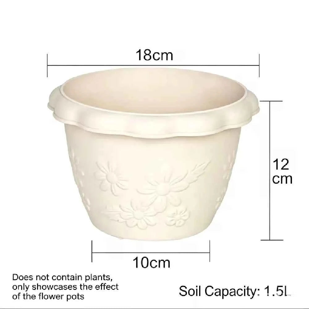 1.5 Gallon Embossed Flower Pot